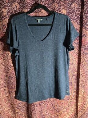Toad&Co Navy V-Neck Short Sleeve Tee